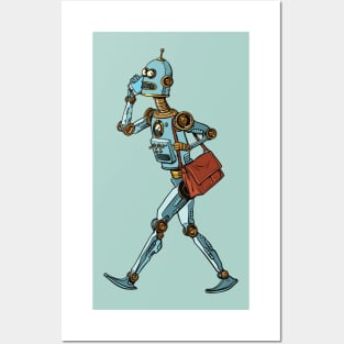 Vintage office Robot Posters and Art